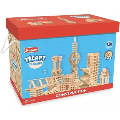 JEUJURA Tecap Classic - 500 planchettes en bois - jeu de construction