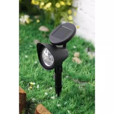 Spot solaire en plastique - 3 LED - Noir - GALIX