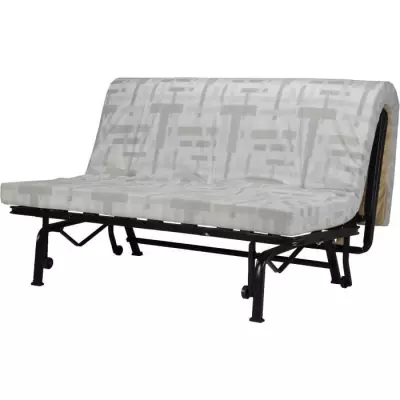 Banquette-lit BZ - Joe - Tissu Gris et noir - 2 places - L143 x P97 x