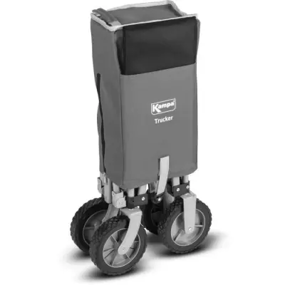 Chariot 4 roues - KAMPA - Trucker Trolley - Pliable - Gris