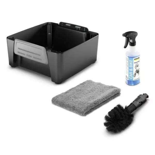 KARCHER Kit vélo - Accessoire associé au nettoyeur mobile OC3 - Chiffon microfibre, une brosse universelle et un détergent v