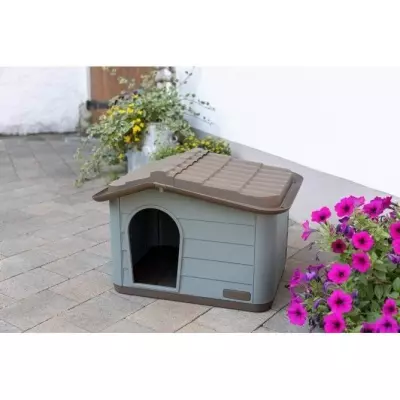 KERBL Niche extérieure en plastique pour chats ou chien Taille M - 75