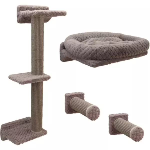 Mur d'escalade pour chats - KERBL - MONTE ALPI - 8 pieces - Gris - Tour d'escalade