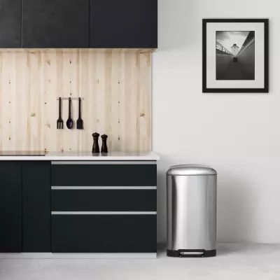 KITCHEN MOVE Poubelle a pédale GREENWICH - 40L - Inox avec seau