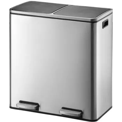 KITCHEN MOVE Poubelle de cuisine a pédale tri sélectif - Acier 60L (