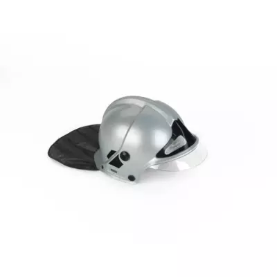 Casque de pompier gris avec visiere escamotable et protege nuque - KLE