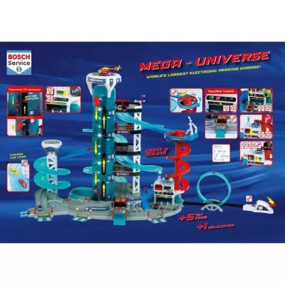 Jouet de garage - KLEIN - Garage Bosch Car Service Mega Universe - Com