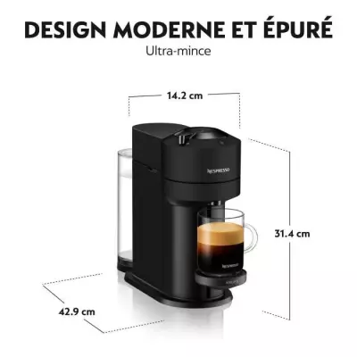 NESPRESSO KRUPS Vertuo Nex Machine a Café, Cafetiere Espresso, Noir Y