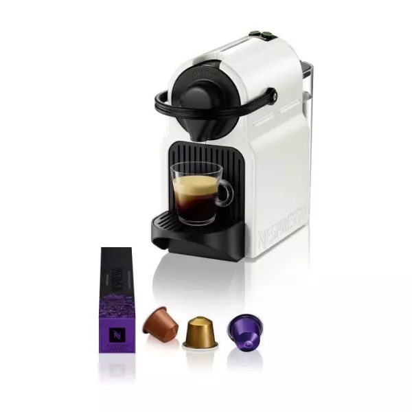 NESPRESSO KRUPS Inissia Machine a café NESPRESSO a capsules Espresso, Pression 19 bars, Arret auto, Blanche, YY1530FD