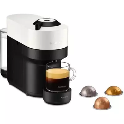 NESPRESSO KRUPS Vertuo Pop Machine a café, Cafetiere espresso, Blanch