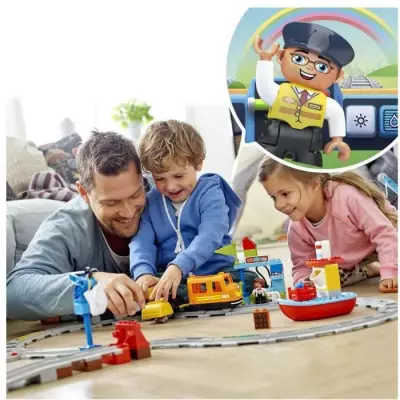 LEGO 10875 DUPLO Le Train De Marchandises avec Son et Lumiere - Jeu de