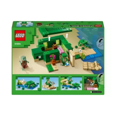 LEGO 21254 Minecraft La Maison de la Plage de la Tortue, Jouet avec Ac