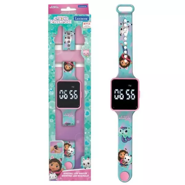 Lexibook - Gabby et la Maison Magique - Montre LED connectée - Bracelet ajustable