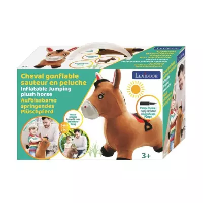 Porteur - LEXIBOOK - Cheval Sauteur Gonflable en Peluche - Design 2-en