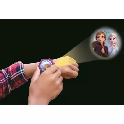 Montre digitale avec projection de 20 images design Reine des Neiges