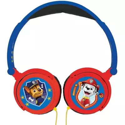 Casque stéréo filaire pliable Pat' Patrouille pour enfants avec limi