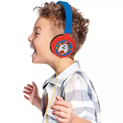 Casque stéréo filaire pliable Pat' Patrouille pour enfants avec limi