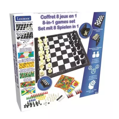 Jeux de société magnétiques – coffret 8 jeux en 1, De 2 a 6 joueu