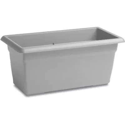 Jardinière rectangulaire MEDITERRANEO - 60L - 80 cm - Gris pierre