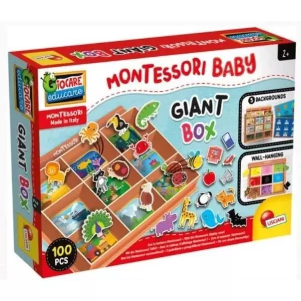 Boîte géante - LISCIANI - Montessori Baby - Activités variées - Classifications et découvertes - Babillard robuste