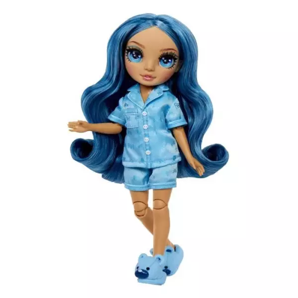 Junior High Pyjama Party - Poupée mannequin articulée 22 cm - Skyler (Bleue) - Nombreux accessoires - a partir de 4 ans