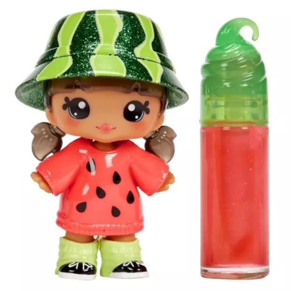 Yummiland - 1 poupée 10 cm et un gloss pailleté a créer - Maya - Goût Pasteque - Des 4ans