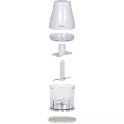 Hachoir - LIVOO - 300 ml - 400 W - 1 vitesse et fonction turbo - 2 lam