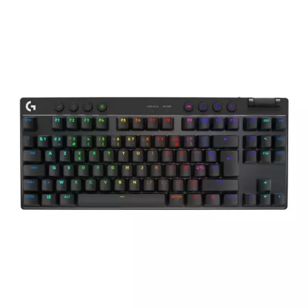 Clavier gamer - Sans fil - Logitech G - G Pro X TKL Lightspeed - Retroeclaire - AZERTY - Noir