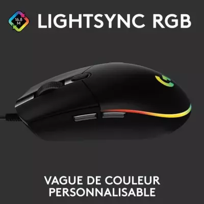 Souris gamer - Filaire - Logitech G - G203 - Lightsync - RGB - USB - N