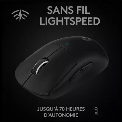 Souris gamer - Sans fil - Logitech G - G PRO X Superlight - Noir