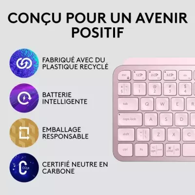 Clavier - Sans Fil - Logitech - MX Keys Mini - rétroéclairé - AZERT