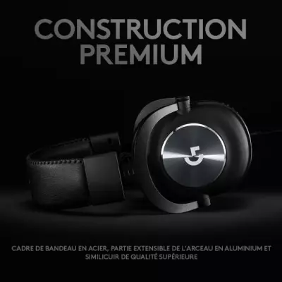 Casque gamer - Filaire - Logitech G - Pro X - Avec micro - Noir