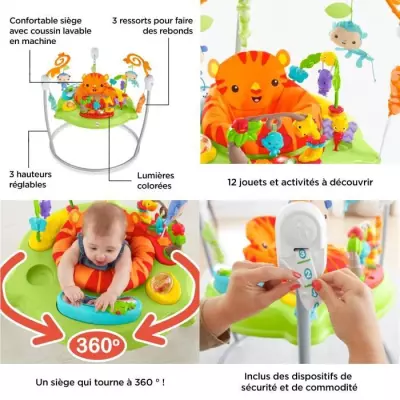 Fisher-Price - Jumperoo Jungle Sons et Lumieres - Youpala CHM91