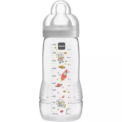 MAM Easy Active 2eme Âge Biberon +6m Éléphant Ivoire 330ml