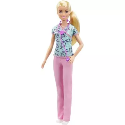 Barbie - Barbie infirmiere - Poupée Mannequin - Des 3 ans GTW39