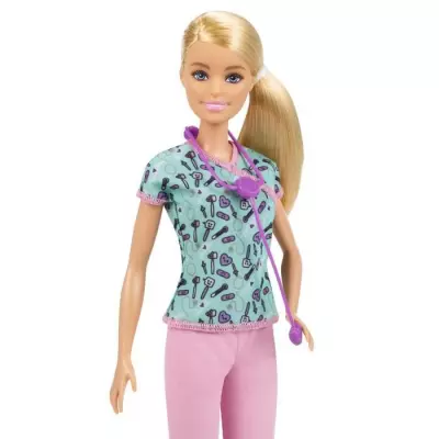 Barbie - Barbie infirmiere - Poupée Mannequin - Des 3 ans GTW39