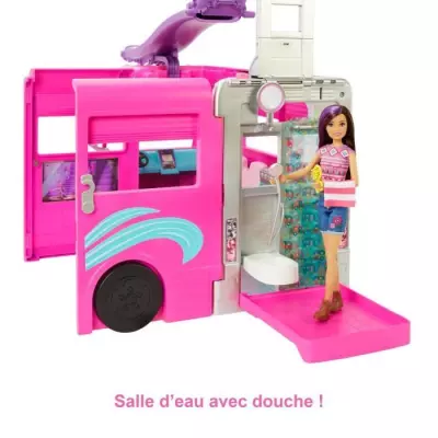 Barbie-Camping-Car Transformable de 76 cm HCD46