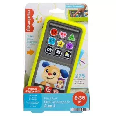 Fisher-Price-Mon Smartphone 2 en 1-Téléphone musical pour enfants