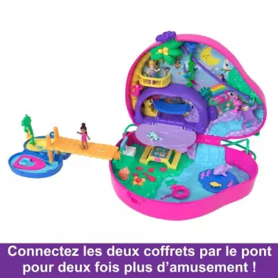 Polly Pocket-La Famille des Paresseux-Coffret 2 en 1, jouet de voya