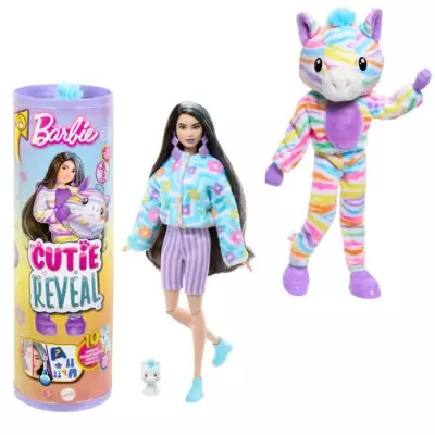 Barbie-Barbie Cutie Reveal-Poupée zebre Reve Coloré avec 10 surpris