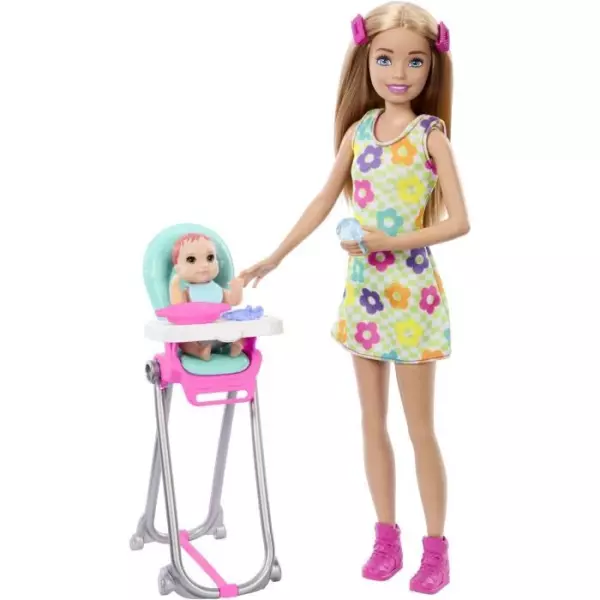 Barbie Skipper Coffret Babysitters Inc, 1 poupée, 1 bébé, accessoires HTK35