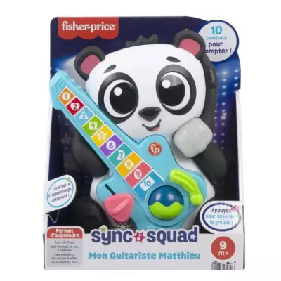 Fisher-Price-Link Squad Panda Chiffres-Jouet d'éveil musical HYK95