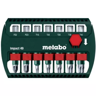 Assortiment d'embouts Impact - METABO - 49 mm (x7) - Pozidriv PZ 2, 3