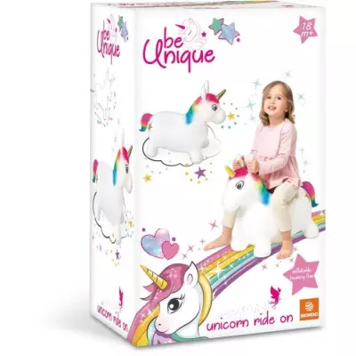 Ballon sauteur Licorne MONDO - PVC - Longueur 65cm - Pour enfants des