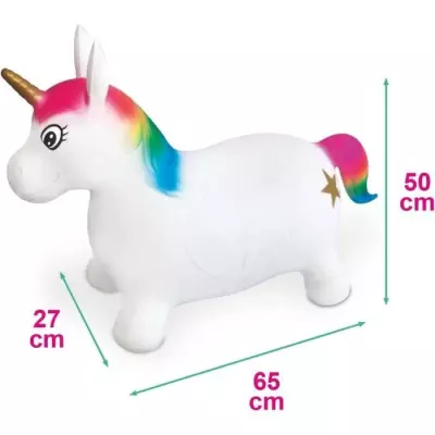 Ballon sauteur Licorne MONDO - PVC - Longueur 65cm - Pour enfants des