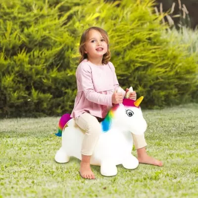 Ballon sauteur Licorne MONDO - PVC - Longueur 65cm - Pour enfants des