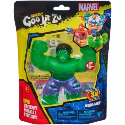 Figurine Hulk S3 - MOOSE TOYS - 11 cm - Goo Jit Zu Marvel - Vert et bl