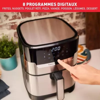 MOULINEX Friteuse sans huile + grill, 4.6L, 8 programmes, Température