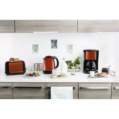 MOULINEX Subito Cafetiere filtre Rouge, 1,25L, 10-15 tasses, Porte-fil