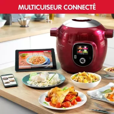 MOULINEX COOKEO+ Connect Multicuiseur intelligent haute pression, 6 L,